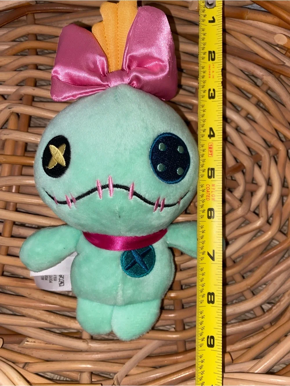 Disney Lilo & Stitch Scrump Mini Plush Doll Green Pink Bow 2023 toy Disney store